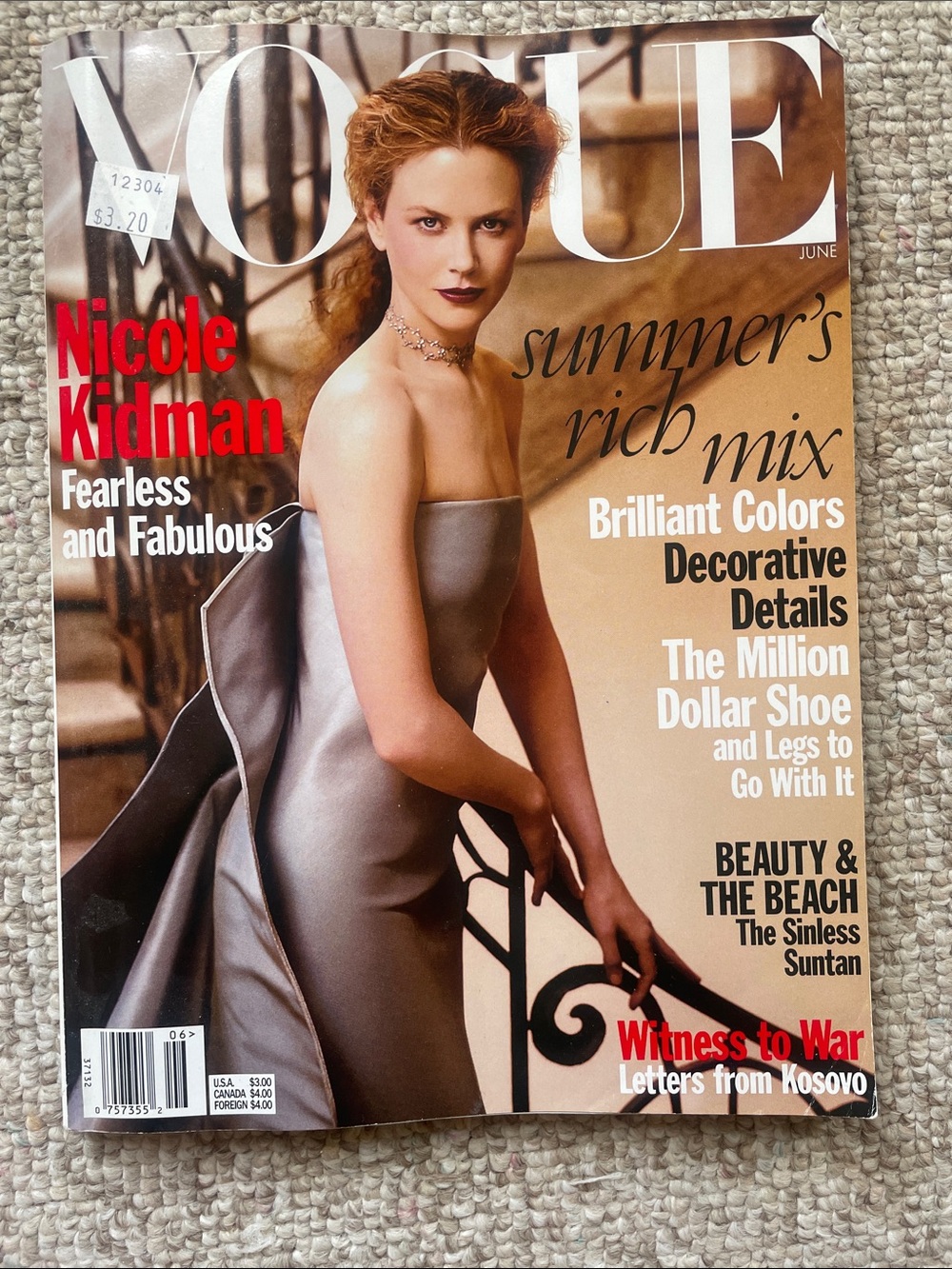 Vogue Magazine — June 1999 — Nicole Kidman Cover